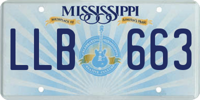 MS license plate LLB663