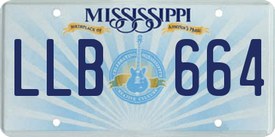 MS license plate LLB664