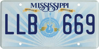MS license plate LLB669