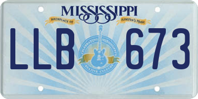 MS license plate LLB673