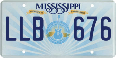 MS license plate LLB676