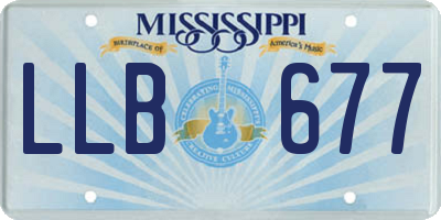 MS license plate LLB677