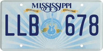 MS license plate LLB678
