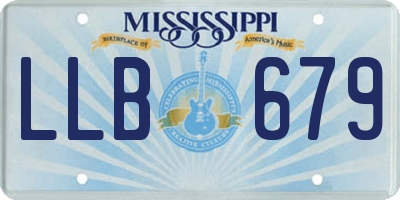 MS license plate LLB679