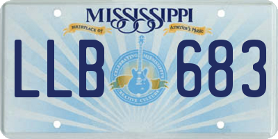MS license plate LLB683