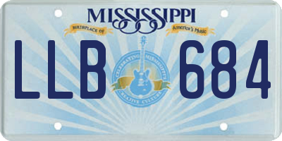 MS license plate LLB684