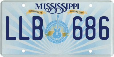 MS license plate LLB686