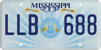MS license plate LLB688