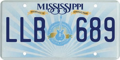 MS license plate LLB689