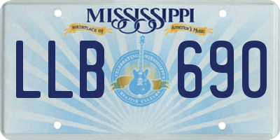 MS license plate LLB690