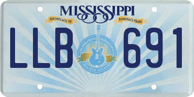 MS license plate LLB691