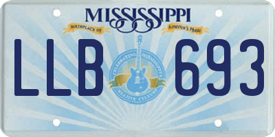MS license plate LLB693