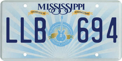 MS license plate LLB694