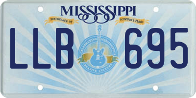 MS license plate LLB695