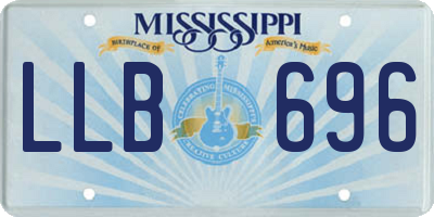 MS license plate LLB696