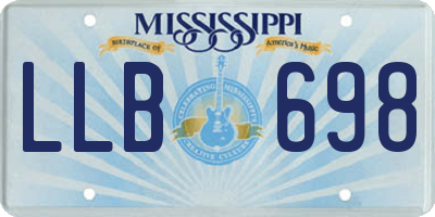 MS license plate LLB698