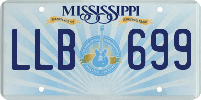 MS license plate LLB699