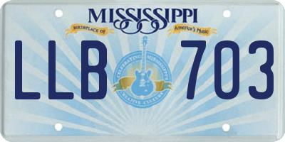 MS license plate LLB703
