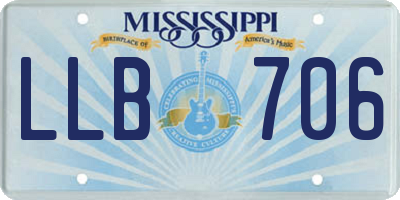 MS license plate LLB706