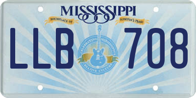 MS license plate LLB708