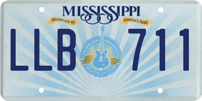 MS license plate LLB711