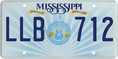 MS license plate LLB712