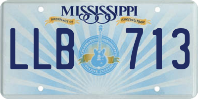 MS license plate LLB713
