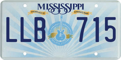 MS license plate LLB715