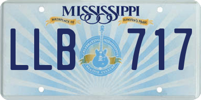MS license plate LLB717