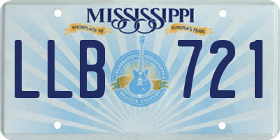 MS license plate LLB721