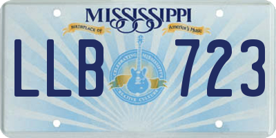 MS license plate LLB723