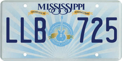 MS license plate LLB725