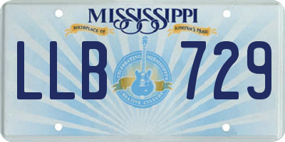 MS license plate LLB729