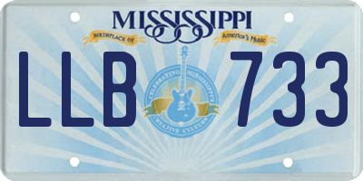 MS license plate LLB733