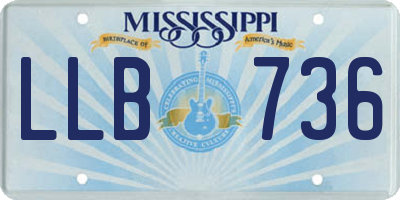 MS license plate LLB736