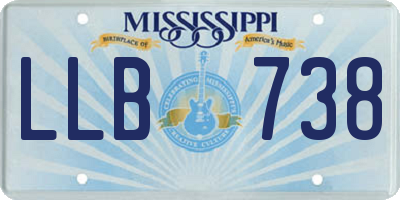 MS license plate LLB738