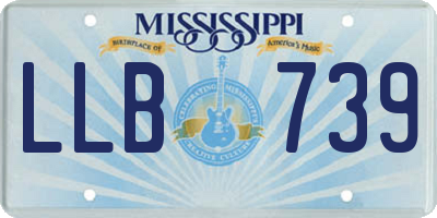MS license plate LLB739