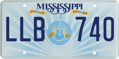 MS license plate LLB740