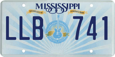 MS license plate LLB741