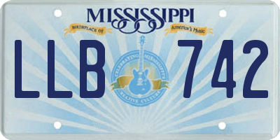MS license plate LLB742