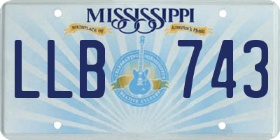 MS license plate LLB743
