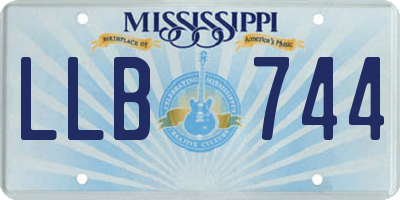 MS license plate LLB744