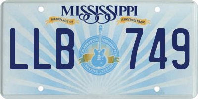 MS license plate LLB749