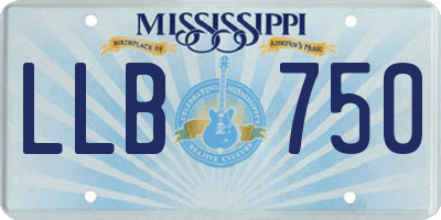 MS license plate LLB750