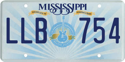 MS license plate LLB754
