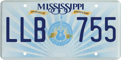 MS license plate LLB755