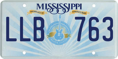 MS license plate LLB763