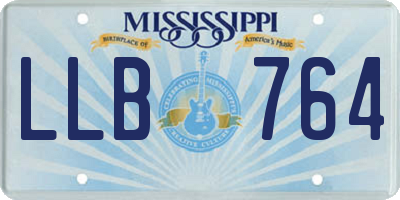 MS license plate LLB764