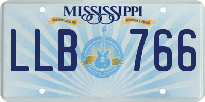 MS license plate LLB766