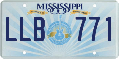MS license plate LLB771